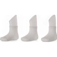  KIKKO Bambusové ponožky Pastels bílé Bílá, 0-6M, 3 páry