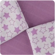 KIKKO Bambusové ubrousky Little Stars varianta Lilac
