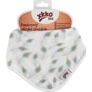  KIKKO Bambusový dětský slintáček Digi Peacock feathers