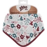  KIKKO Bambusový dětský slintáček Flowers and birds Girls