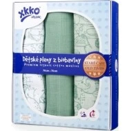  KIKKO Pleny z Bio bavlny Organic 70x70cm Staré časy Natural, 5ks Safari granite green