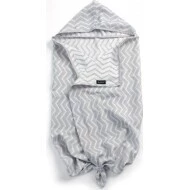  KipKep Mušelínová osuška BLENKER s kapucí 100x70cm Silver grey