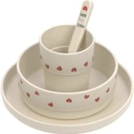 Lässig jídelní set Dish Set Happy rascals hearts lavender