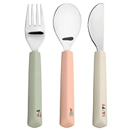  Lassig Příbor Cutlery se silikonovou rukojetí 3ks Happy Fruits Cherry