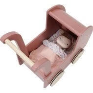 Little Dutch Kočárek pro panenky dřevěný s panenkou