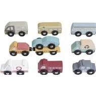 Little Dutch Vláčkodráha dřevěná - set autíček