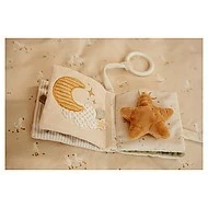 Little Dutch Závěsná textilní knížka s aktivitami Newborn Natural