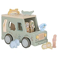 Little Dutch Auto s vkládacími tvary dřevěné Safari Friends