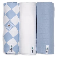  LODGER Swaddler Solid Matcha 3 ks Blue Fogg