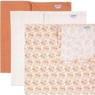 Luma Mušelínová plenka z bambusu 70x70cm 3 ks Flowerfever nude