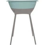  Luma Babycare Koupací sada vanička se stojanem Ice blue se stojanem chalk brown