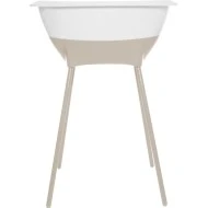  Luma Babycare Koupací sada vanička se stojanem White se stojanem Almond