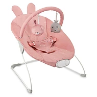  MoMi GLOSSY vibrační lehátko s melodií Růžové