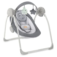  MoMi LISS Houpací lehátko s melodiemi Šedé