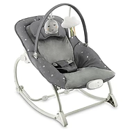  MoMi Vibrační lehátko s melodiemi LAPIS Tmavě Šedé