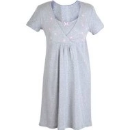  MUZZY noční košile se vsadkou Šedá 