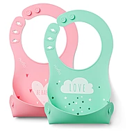  NUVITA Silikonový bryndák Pink/Green