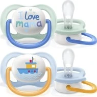Philips Avent Šidítko Ultra Air Text chlapec 0-6m 2ks
