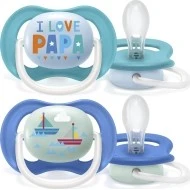 Philips Avent Šidítko Ultra Air Text chlapec 6-18m 2ks
