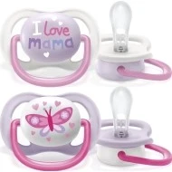 Philips Avent Šidítko Ultra Air Text divka 0-6m 2ks
