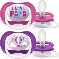 Philips Avent Šidítko Ultra Air Text divka 6-18m 2ks