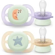 Philips Avent Šidítko Ultrastart Noční dívka 0-2m 2ks