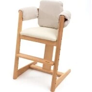 Reemy grow dřevěná židlička varianta Bílá s polstrováním