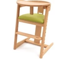 Reemy grow dřevěná židlička varianta Zelená s pultíkem