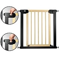 Reemy dřevěná dětská zábrana Detail používání zámku