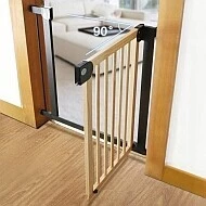 Reemy dřevěná dětská zábrana Funkce LockIn90 udrží zábranu otevřenou za pomocí pružiny 