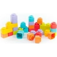 TEDDIES Stavebnice kostky gumové 30ks Kostky