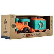 Teddies Vláček s vagónem bioplast 30cm vkládačka 