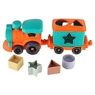 Teddies Vláček s vagónem bioplast 30cm vkládačka 