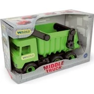 Teddies Auto middle truck sklápěč 36 cm zelené V krabici