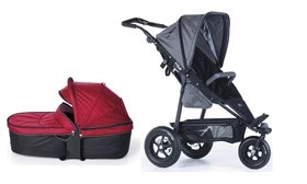  TFK Joggster Twist II lite Grey + korbička Cranberry akční set 