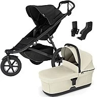  Thule Urban Glide 3 MIDI set s korbou Black sporťák + Soft Beige korbička