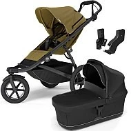 Thule Urban Glide 3 MIDI set s korbou Nutria green sporťák + Black korbička
