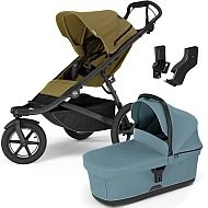  Thule Urban Glide 3 MIDI set s korbou Nutria green sporťák + Mid Blue korbička