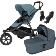 Thule Urban Glide 3 MIDI set s korbou Mid blue sporťák + dark slate korbička
