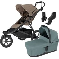  Thule Urban Glide 3 MIDI set s korbou Tinted taupe sporťák + mid blue korbička