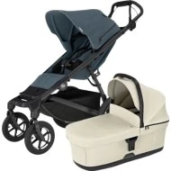  Thule Urban Glide 4 wheel MIDI set s korbou Dark slate sporťák + soft beige korbička