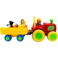  URW Interaktivní traktor s vozem a zvířátky 