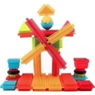  URW Stavebnice pro nejmenší HEDGEHOG BLOCKS 90 ks - Mlýn ze stavebnice pro nejmenší HEDGEHOG BLOCKS