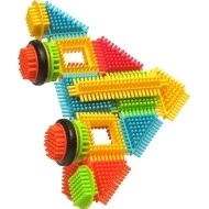  URW Stavebnice pro nejmenší HEDGEHOG BLOCKS 90 ks - Stíhačka ze stavebnice pro nejmenší HEDGEHOG BLOCKS