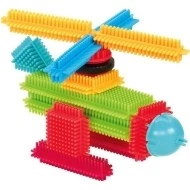  URW Stavebnice pro nejmenší HEDGEHOG BLOCKS 90 ks - Vrtulník ze stavebnice pro nejmenší HEDGEHOG BLOCKS