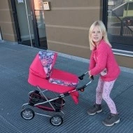 URW Kočárek pro panenky hluboký velký 