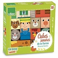 Vilac Dřevěné zvukové kostky Farma 