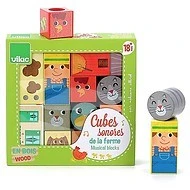 Vilac Dřevěné zvukové kostky Farma 
