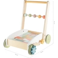  ZOPA Dřevěný vozík s kostkami - Zopa Dřevěný vozík s kostkami rozměry