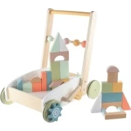  ZOPA Dřevěný vozík s kostkami - Zopa Dřevěný vozík s kostkami